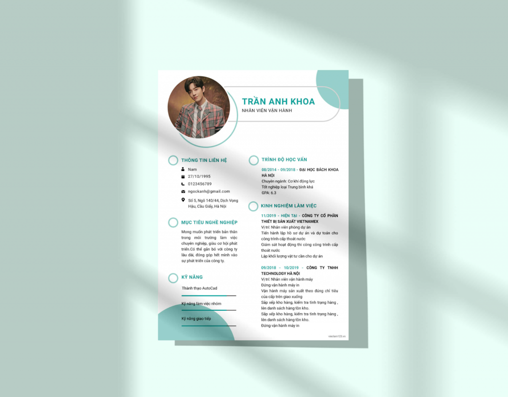 cv nhân viên kinh doanh