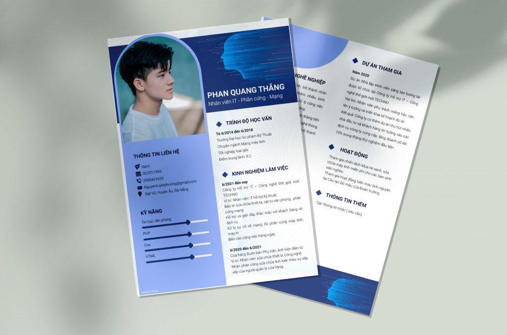 cv xin việc ngành IT
